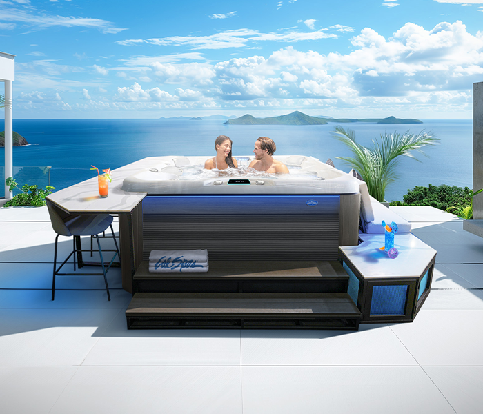 Calspas hot tub being used in a family setting - Mifflinville